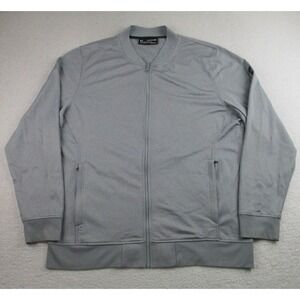 Under Armour Jacket Mens 2XL Gray ColdGear Full Zip Bomber Track Athletic‎ Top
